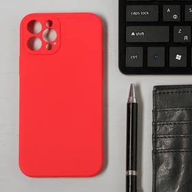 Чехол LuazON для телефона iPhone 12 Pro, Soft-touch силикон, красный Ош