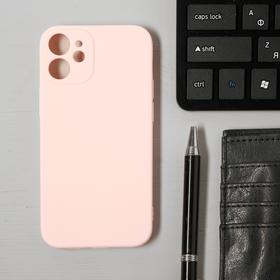 Чехол LuazON для телефона iPhone 12 mini, Soft-touch силикон, розовый Ош