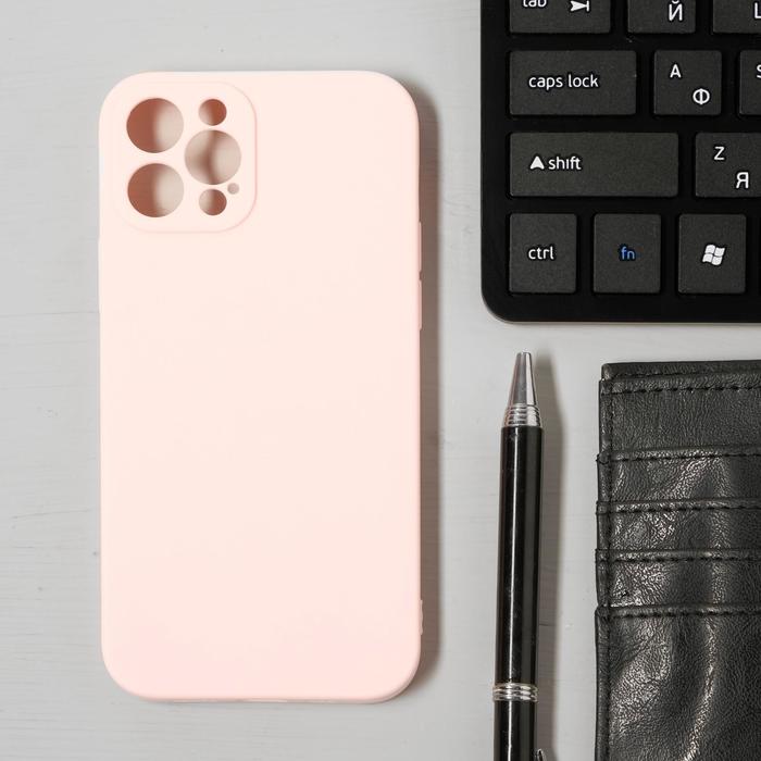 фото Чехол luazon для телефона iphone 12 pro, soft-touch силикон, розовый luazon home