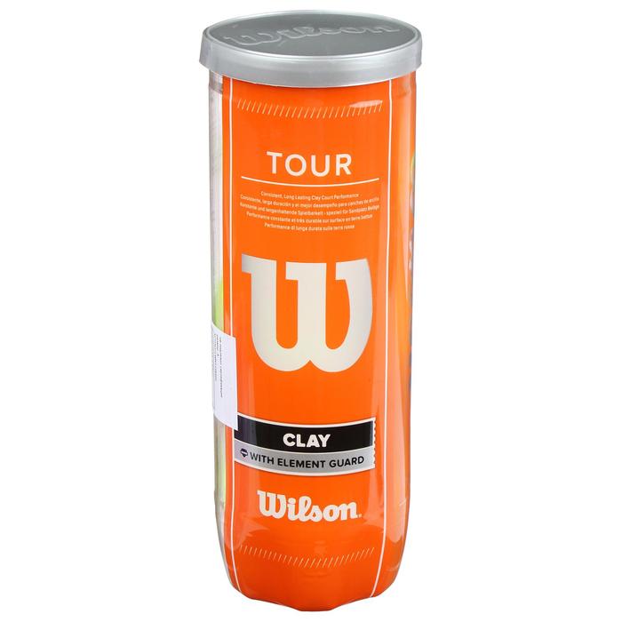 Мяч теннисный WILSON Tour Clay, ITF и USTA, фетр, натуральная резина, 3 шт