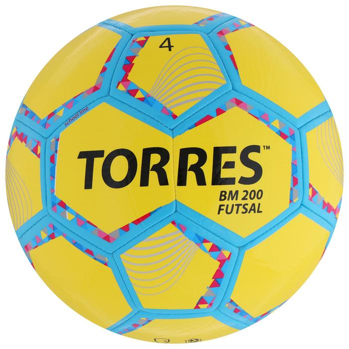 Мяч футзальный TORRES Futsal BM 200, TPU, машинная сшивка, 32 панели, размер 4 мяч футзальный torres futsal bm 200 tpu машинная сшивка 32 панели размер 4