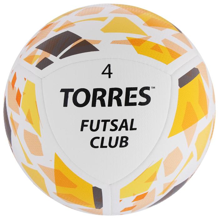 Мяч футзальный TORRES Futsal Club, PU, гибридная сшивка, 10 панелей, р. 4 мяч футзальный select futsal super fifa арт 850308 102 р 4 fifa pro