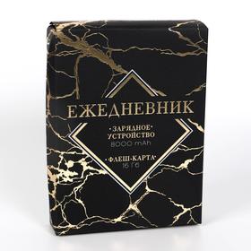 

УЦЕНКА Ежедневник со встроенным зарядным устройством 8000 мАh и флешкой 16 ГБ «Лев», 17,5 х 23,5 см 62