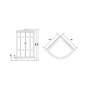 

Душевая кабина NG-703-01RN, 120х80х220 см, поддон 16 см, полосатое стекло