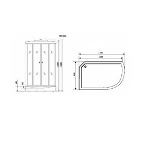 

Душевая кабина NG-903-01L, 120х80х220 см, поддон 16 см, тонированное стекло