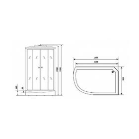 

Душевая кабина NG-903-01R, 120х80х220 см, поддон 16 см, тонированное стекло