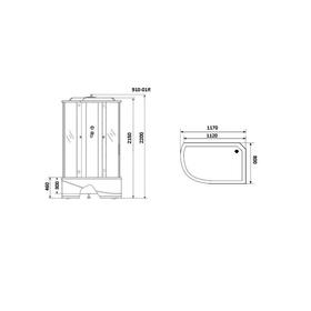 

Душевая кабина NG- 910-01R, 120х80х220 см, поддон 46 см, тонированное стекло