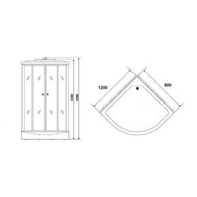 

Душевая кабина NG-1903-01L, 120х80х220 см, поддон 16 см, тонированное стекло