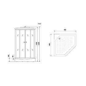 

Душевая кабина NG-7717WD, 100x100х215 см, низкий поддон, стенки деревянные