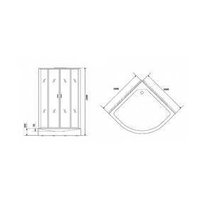 

Душевая кабина NG- 6002-01, 100х100х210 см, низкий поддон 16 см, стекло прозрачное