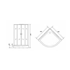 

Душевая кабина NG- 6902-01G BLACK, 100х100х210 см, низкий поддон 16 см, стекло тонированное 697391