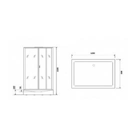 

Душевая кабина NG- 6912-01GQL BLACK, 120х80х210 см, низкий поддон 16 см, стекло тонированное 69739