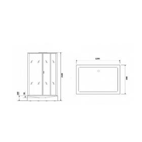 

Душевая кабина NG- 6912-01GQR BLACK, 120х80х210 см, низкий поддон 16 см, стекло тонированное 69739