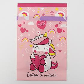 

Набор пакетов пластиковый с лентой Believe in unicorn, 20 шт, 20 × 30 см