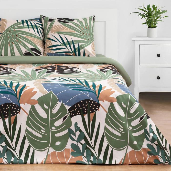 

Постельное белье Этель евро Colored tropics (вид 2) 200*217 см,240*220 см,70*70 см -2 шт