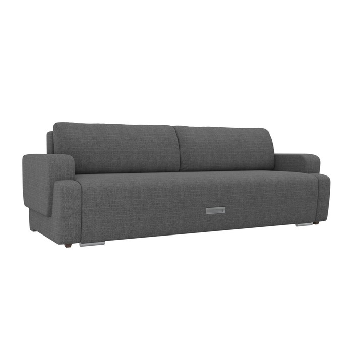 Прямой диван «Ника», механизм еврокнижка, рогожка, цвет серый