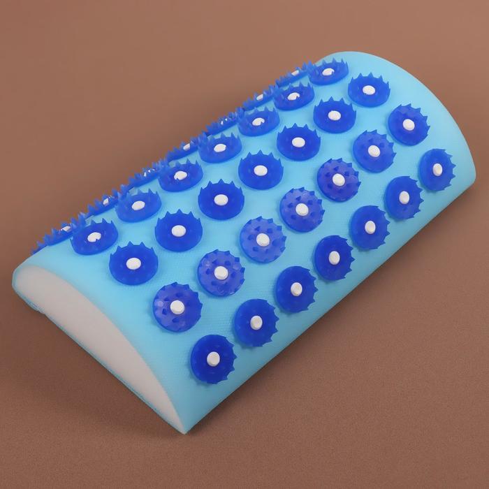 Ипликатор - валик для шеи, мягкий, 14 × 23 см, цвет голубой