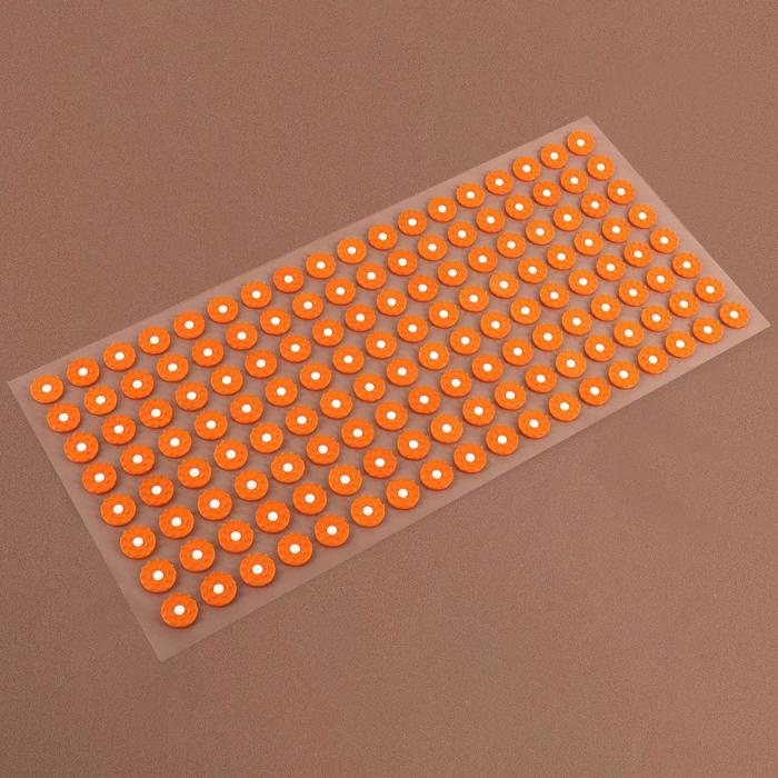 фото Аппликатор - коврик, 26 × 56 см, 144 модуля, цвет оранжевый/белый элтиз