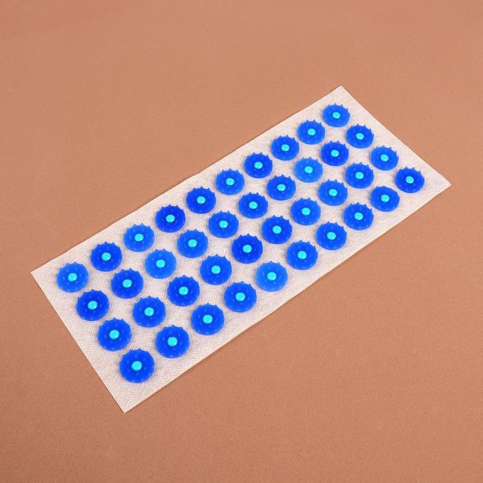 Аппликатор - коврик, 14 × 32 см, 40 модулей, цвет синий/белый