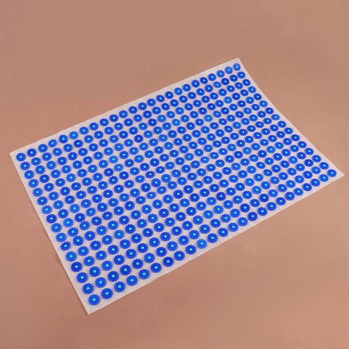 Аппликатор - коврик, 50 × 75 см, 384 модуля, цвет синий/белый