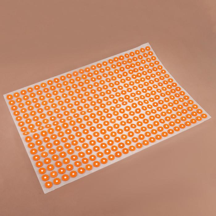 фото Аппликатор - коврик, 50 × 75 см, 384 модуля, цвет оранжевый/белый элтиз