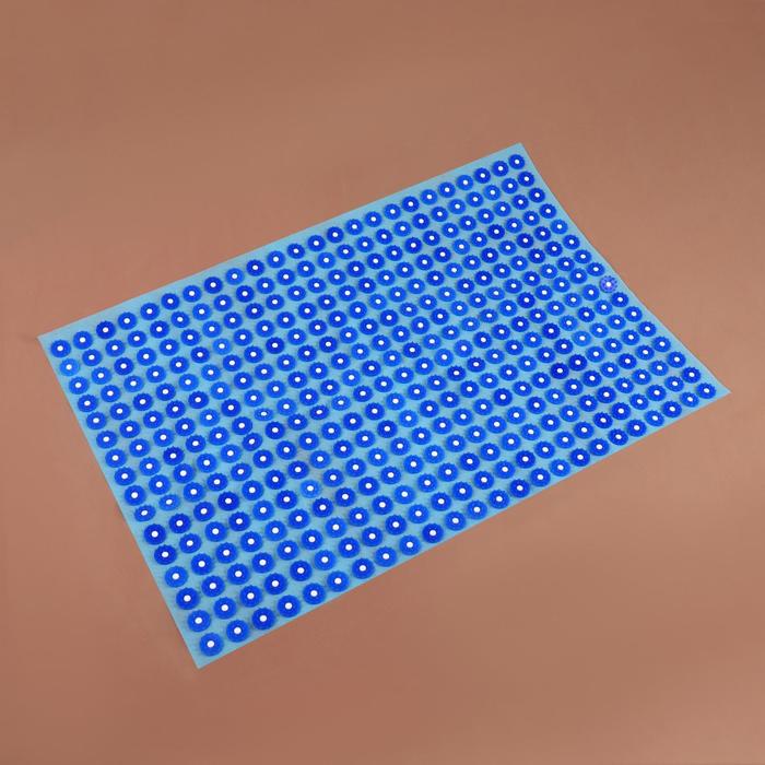 Аппликатор - коврик, 50 × 75 см, 384 модуля, цвет синий/голубой
