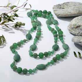 

Бусы овал через шарики "Оникс", 130см