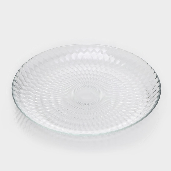 Тарелка десертная стеклянная «Идиллия», d=19 см тарелка десертная идиллия лилак 19 см стекло