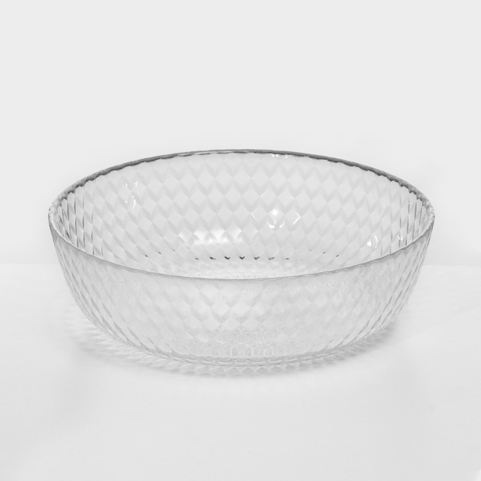 Тарелка глубокая стеклянная «Идиллия», d=18 см тарелка глубокая идиллия с рисунком ромашка 240 мм