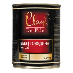 

Консервы CLAN De File для кошек, говядина, 340 г