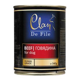 

Консервы CLAN De File для собак, говядина, 340 г