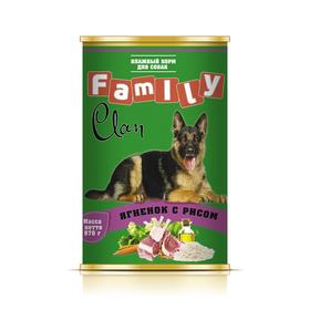 

Консервы CLAN FAMILY для собак, ягнёнок с рисом, 970 г
