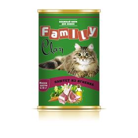 

Консервы CLAN FAMILY для кошек, паштет из ягненка, 415 г