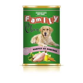 

Консервы CLAN FAMILY для собак, паштет из индейки, 415 г