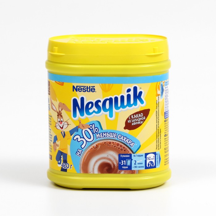 Шоколадный напиток Nesquik с пониженным содержанием сахара, 420 г