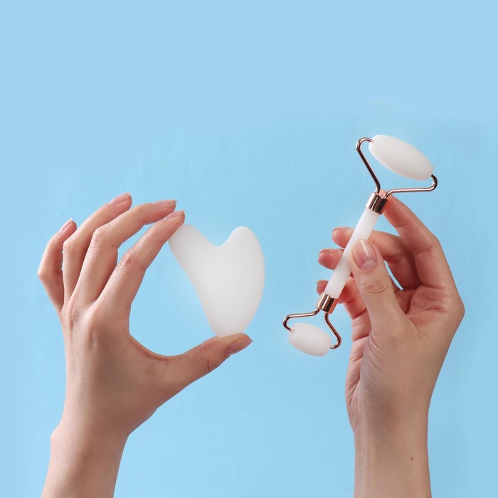 Набор массажёров для лица и зоны декольте 2 предмета цвет белый 87500₽