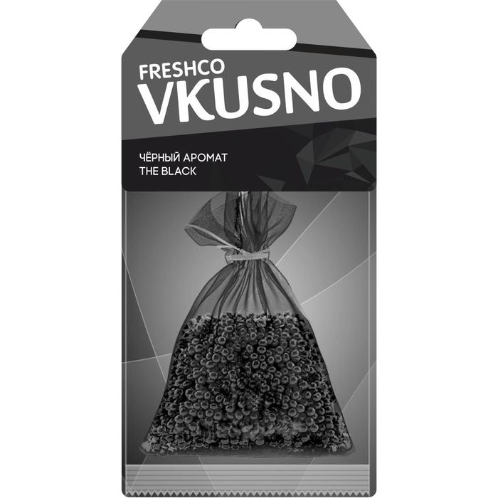 Ароматизатор в машину Freshco Vkusno «Черный аромат», подвесной мешочек