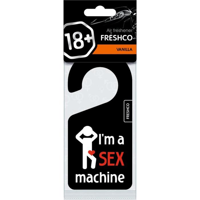 Ароматизатор в машину Freshco 18+ «Ваниль», подвесной ароматизатор подвесной картонный freshco территория мужчин