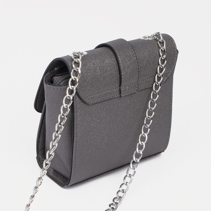 

Сумка-мессенджер на застёжке, цвет бронзовый