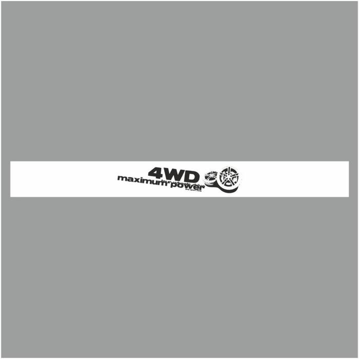 

Полоса на лобовое стекло "4WD", белая, 160 х 17 см