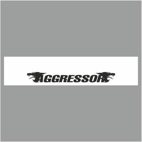 

Полоса на лобовое стекло "AGRESSOR", белая, 126 х 27 см