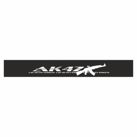 

Полоса на лобовое стекло "АК-47", черная, 130 х 17 см