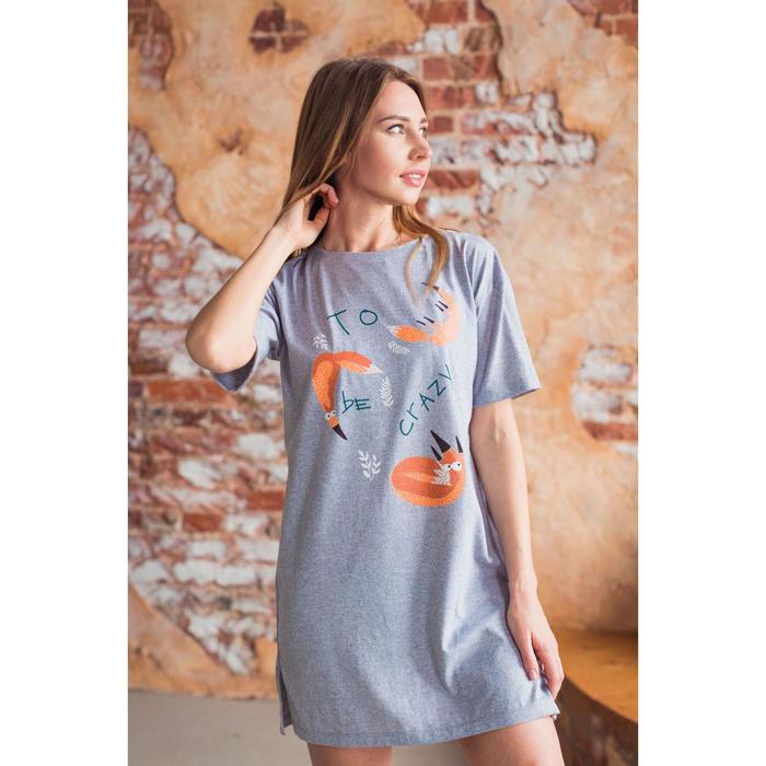 Туника женская, цвет серый, размер 46