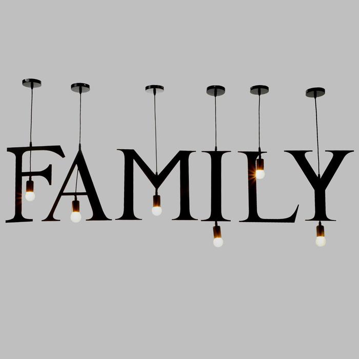 

Светильник подвесной "FAMILY" 6х40Вт E27 черный