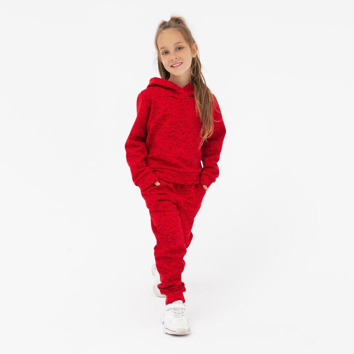 фото Спортивный костюм для девочки, цвет красный, рост 98 см амелли
