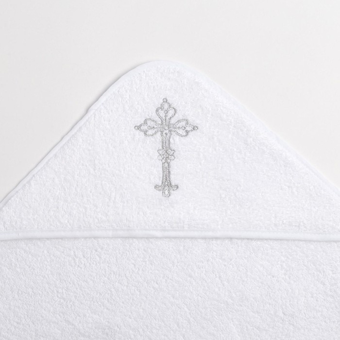 Полотенце крестильное с вышивкой 100% хлопок, 75 х 75 см