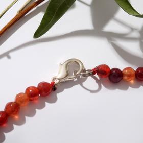 

Бусы шар №4 гранёный "Агат" под сердолик, 45см