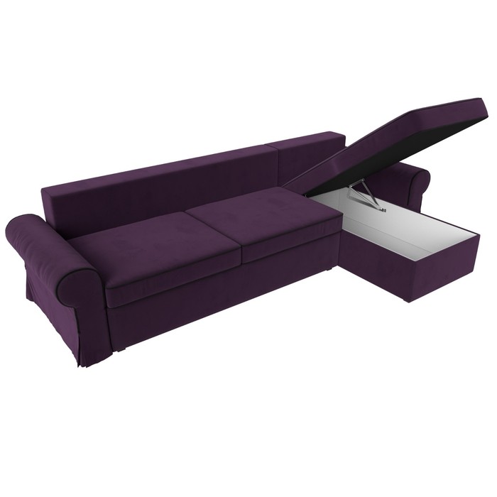 

Угловой диван «Элис», механизм тик-так, велюр, цвет фиолетовый