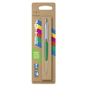 Ручка шариковая Parker Jotter Color М, корпус пластиковый, зелёный, синие чернила, блистер Ош