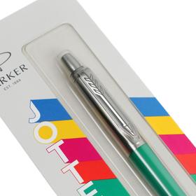 Ручка шариковая Parker Jotter Color М, корпус пластиковый, зелёный, синие чернила, блистер Ош